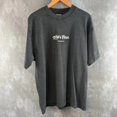 Shaka Wear Acid Wash Heavy Cotton T-Shirt Short Sleeve Mens Medium Black